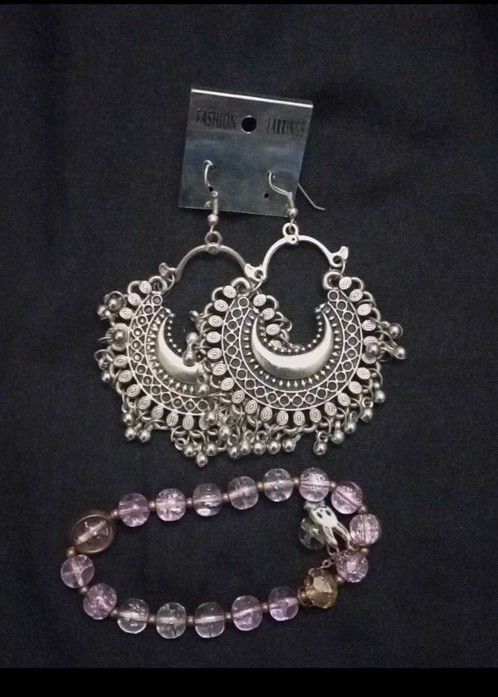 Free Bracelet With Earring And Bangle