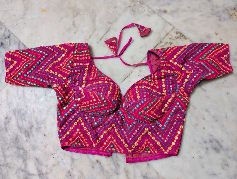 Embroidered Pink Blouse