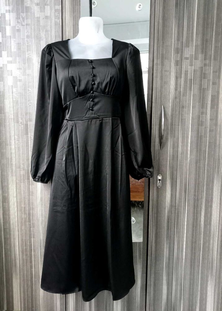 Luxe Satin Wedding Guest Dress