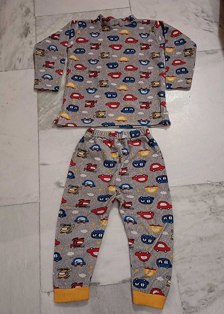 Premium Quality Baby Pair Woolen Night Suit 🤩