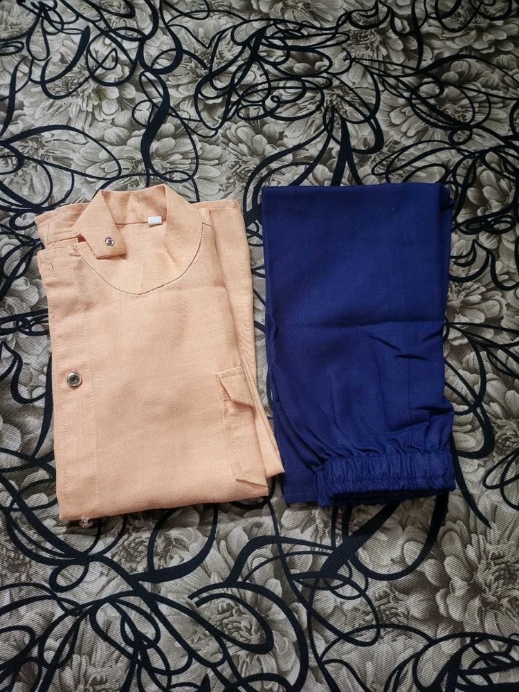Angrakha Kurta Set For Boy Kids