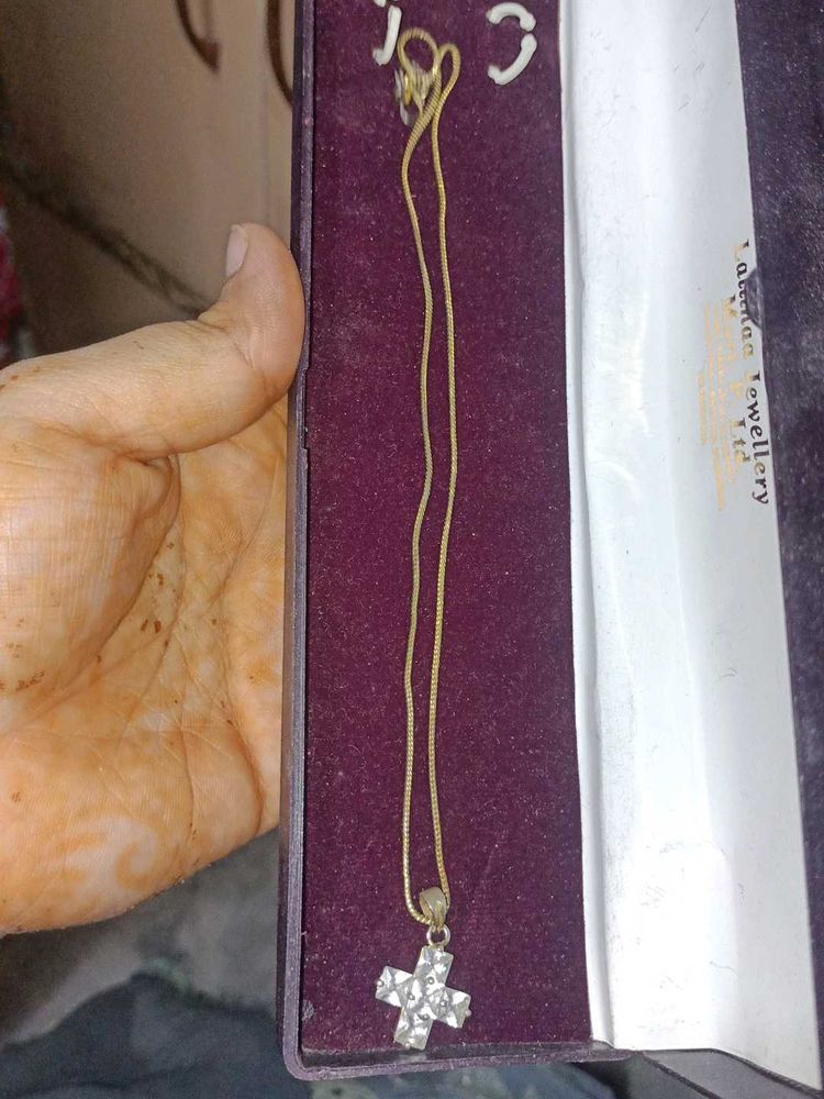 Cross Pendant Chain &amp; Gold Silver Necklace + 🆓Bie