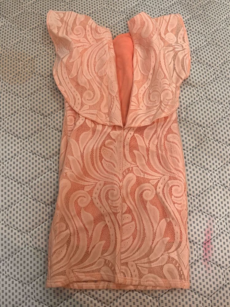 Peach Lace Dress