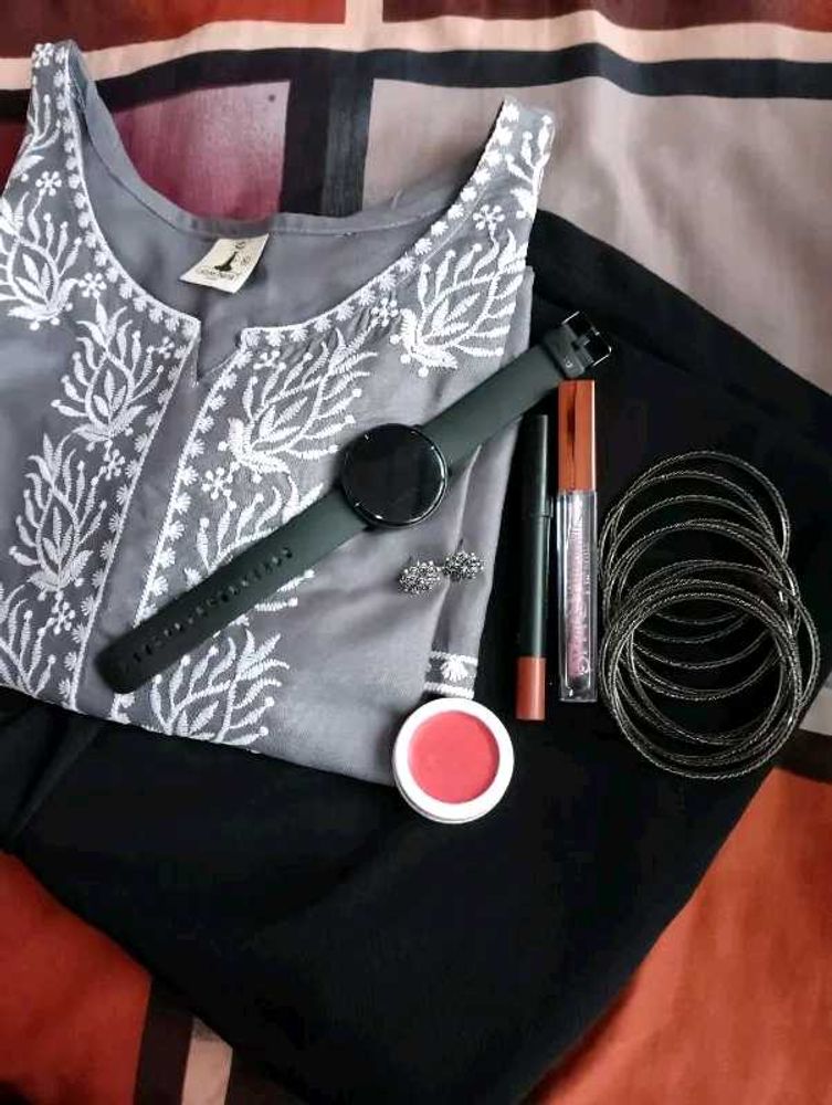 Chikan Embroidered Beatuiful Short Kurta 😇♡☆