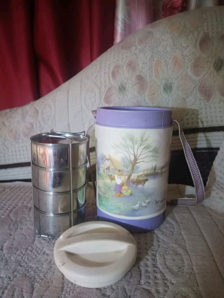 Fancy Steal Luch Box Good Condition