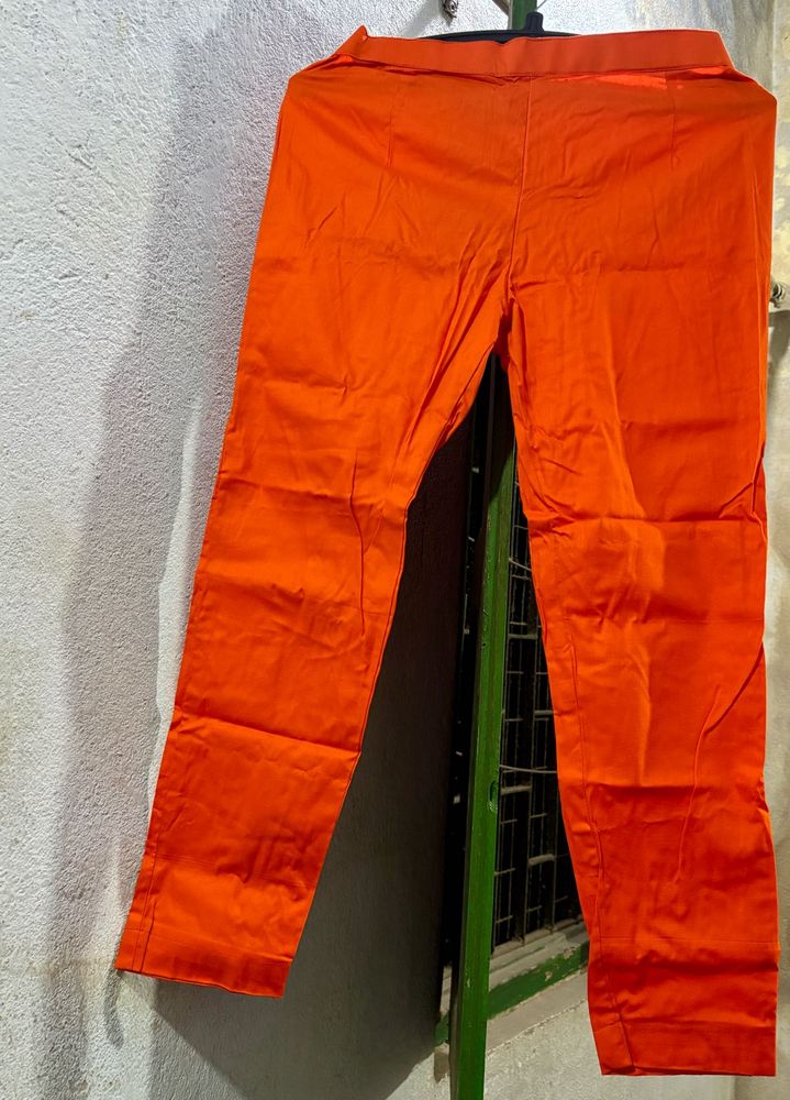 Cotton Orange Trouser