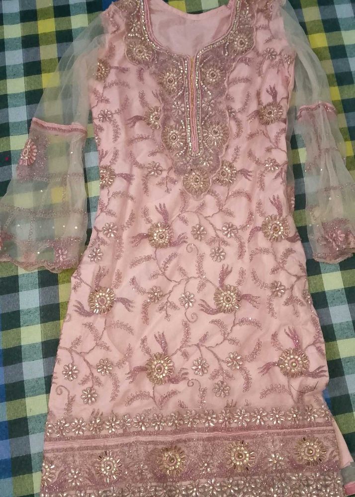 Pink Embroidered Salwar Kameez
