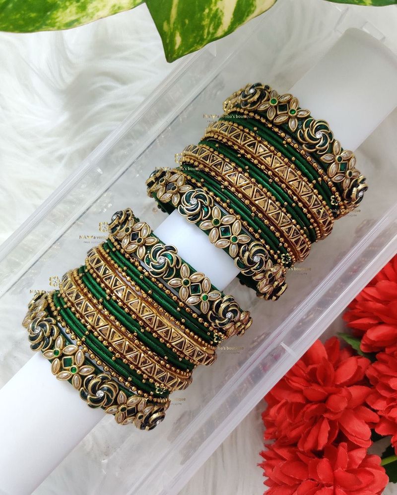 Emerald Green Bangle Set
