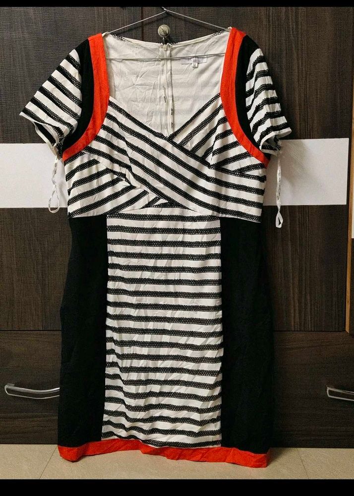 Striped Black &amp; White Dress