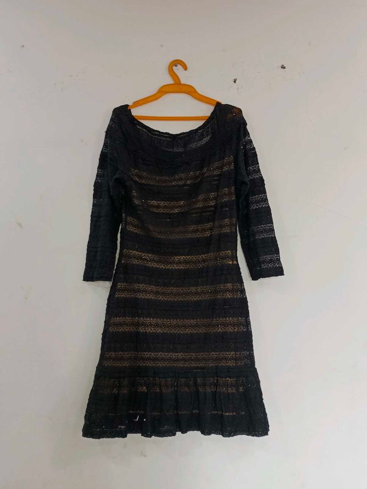 Elegant Black Lace Dress