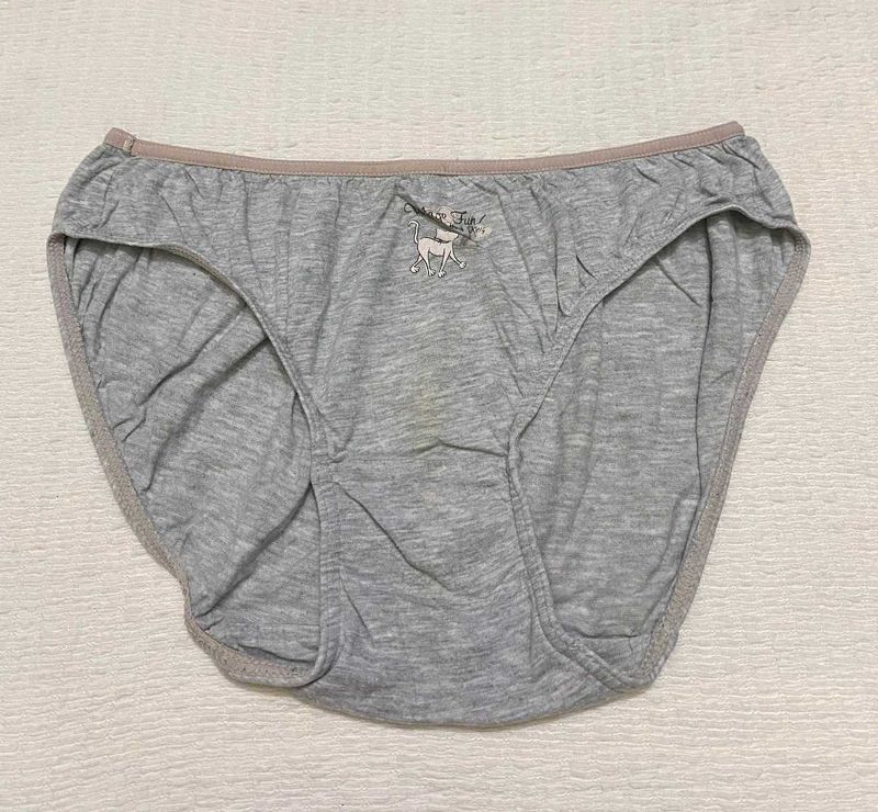 Grey Brief with Cute Print