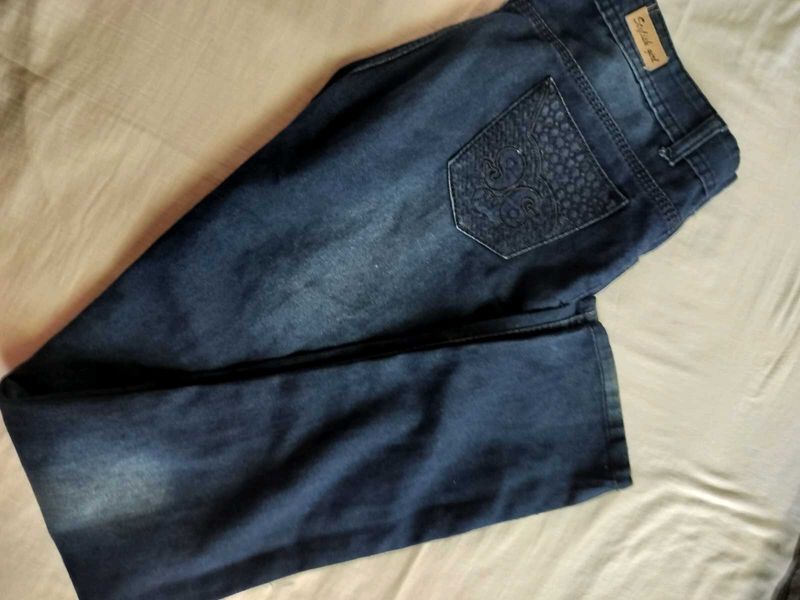 Embellished Pocket Dark Wash Jeans