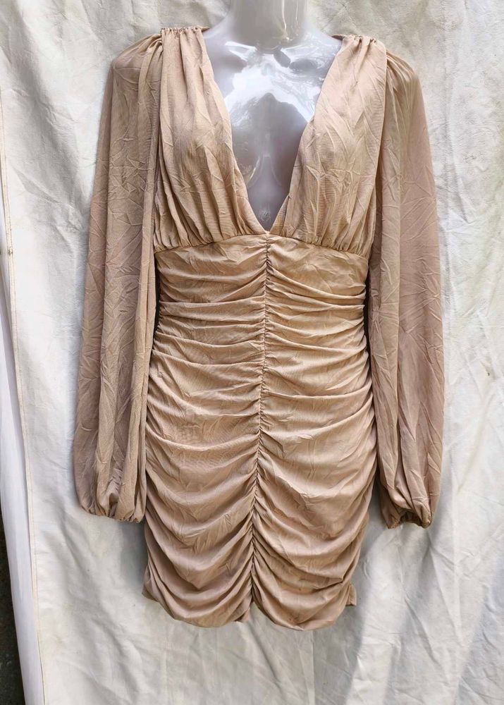 I. Ruched Bodycon Mini Dress