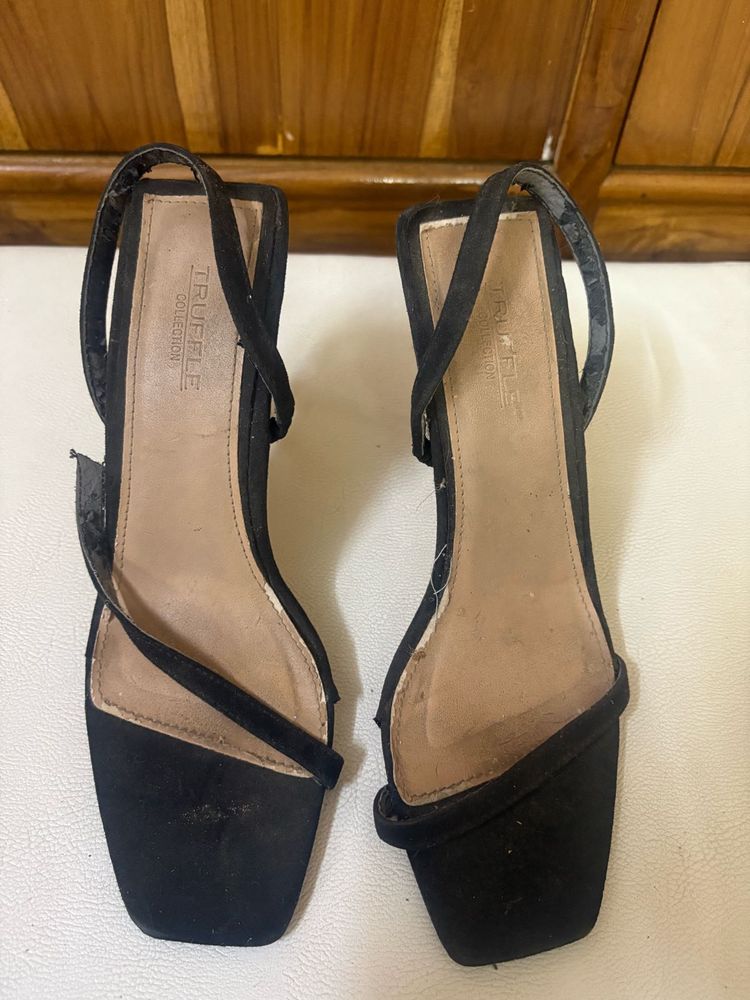 Black Heeled Sandals