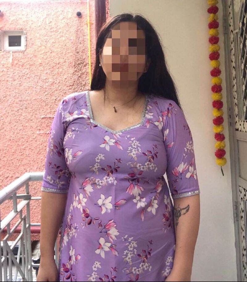 Purple Satin Kurta With Lace