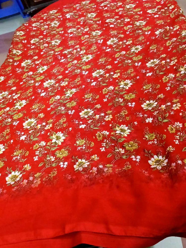 Red Georgette Sareefor Daily Wear