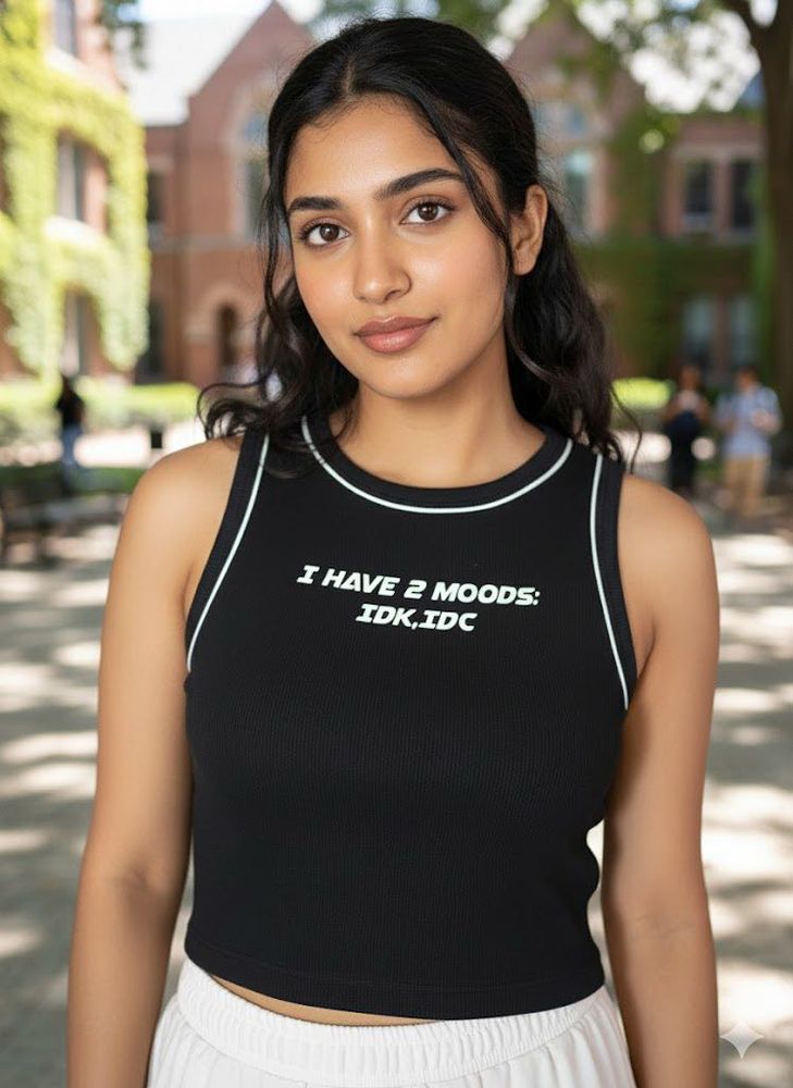 Black Graphic Tank Top