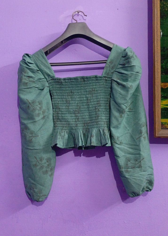 Glamourous See Green 💚 Cute Crop Top For Girls