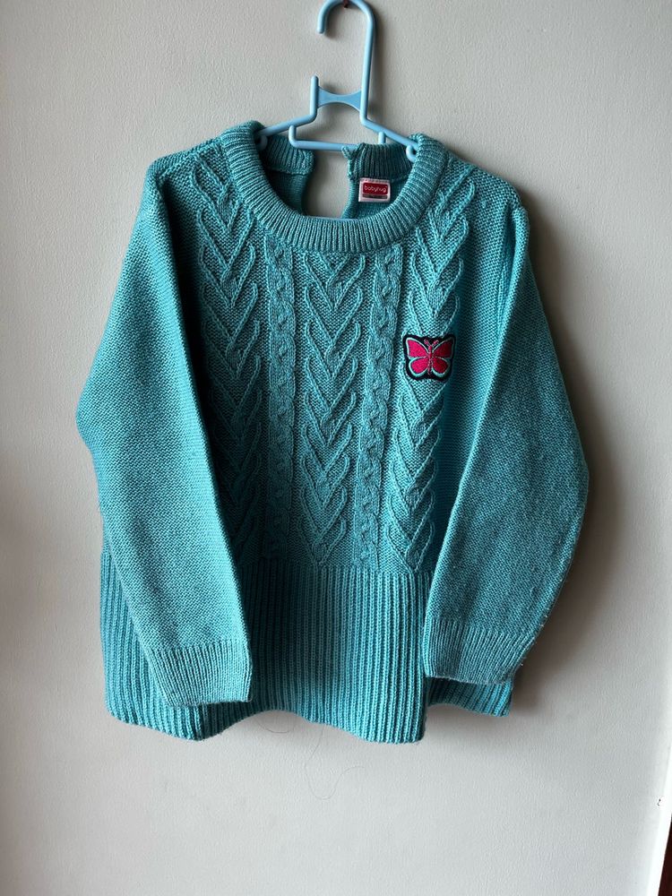 Cute Blue Knit Sweater