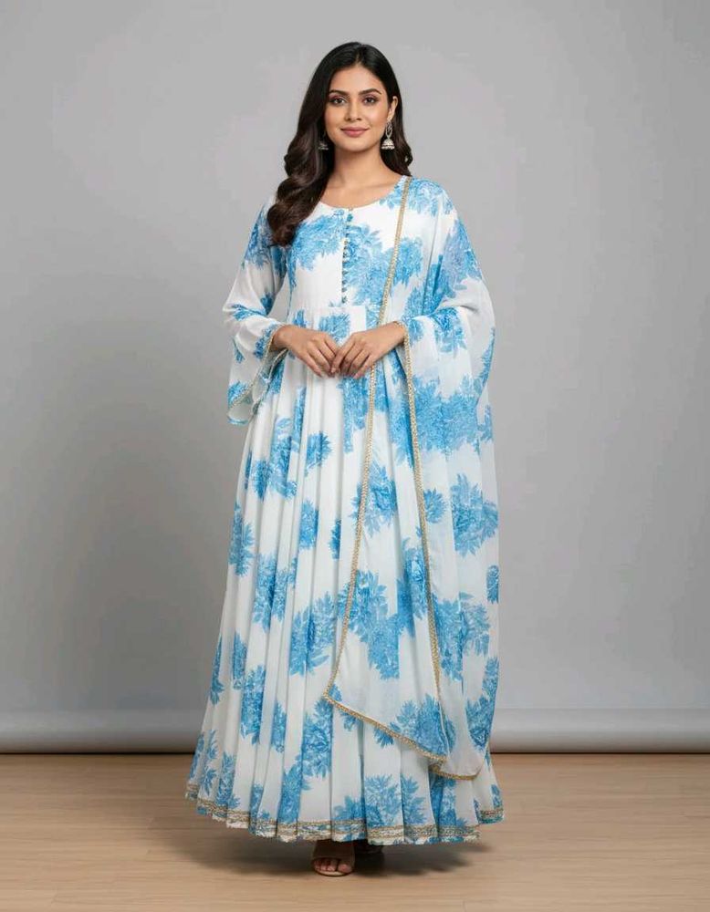 Floral Anarkali Kurta Set