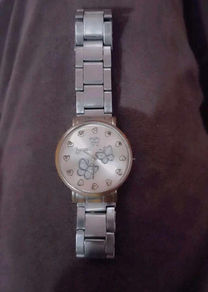 Soom Silver Butterfly Watch