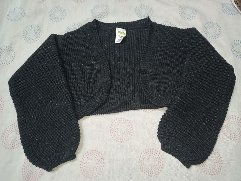 Stylish Black Shrug for 1yo Girl