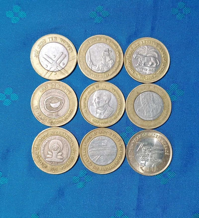 10 Rs Commemorative Coins Different Issue 10ps