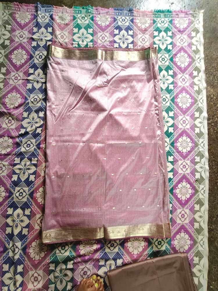 Pink &amp; Gold Saree
