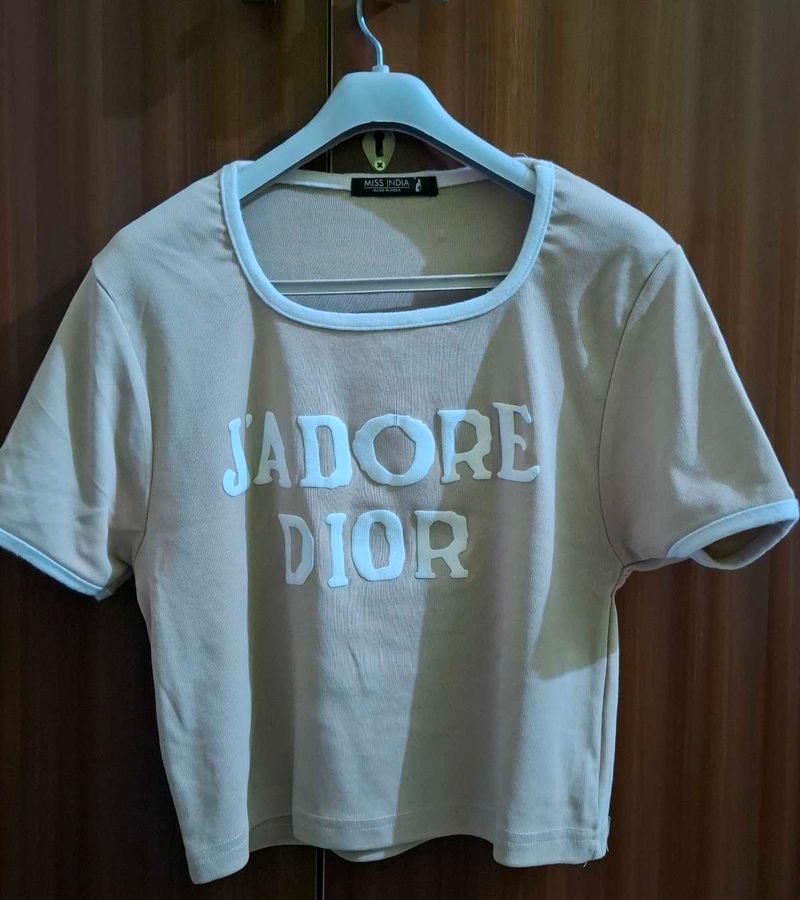 J'adore Dior Cropped T-shirt 🤎