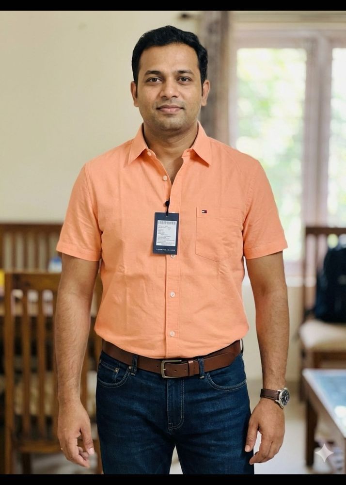 Tommy Hilfiger Peach Casual Shirt