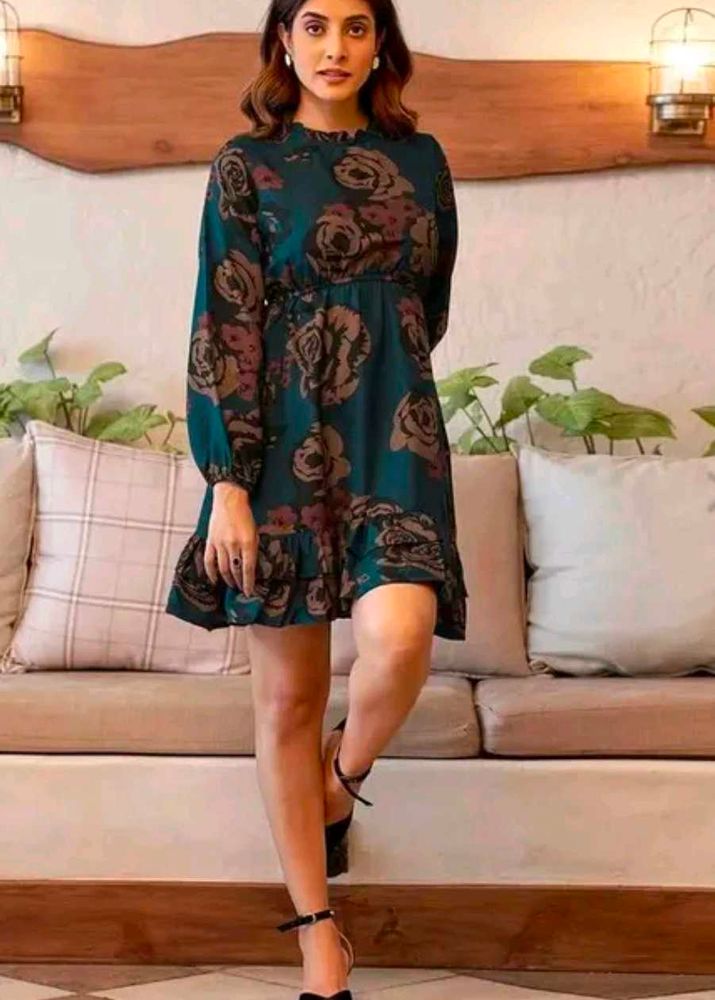 Floral Print Mini Dress
