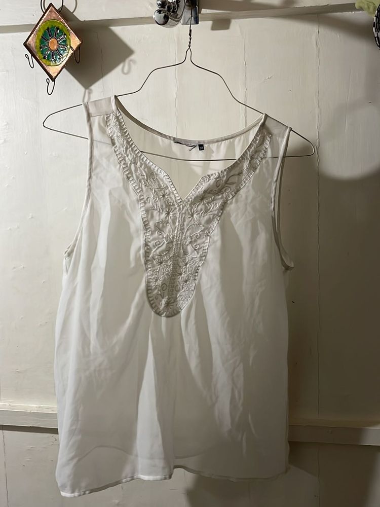 White See Through Kurti