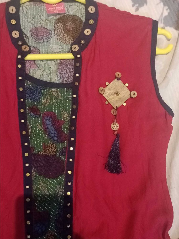 Multicolor Ethnic Anarkali Kurta Set, Size-S