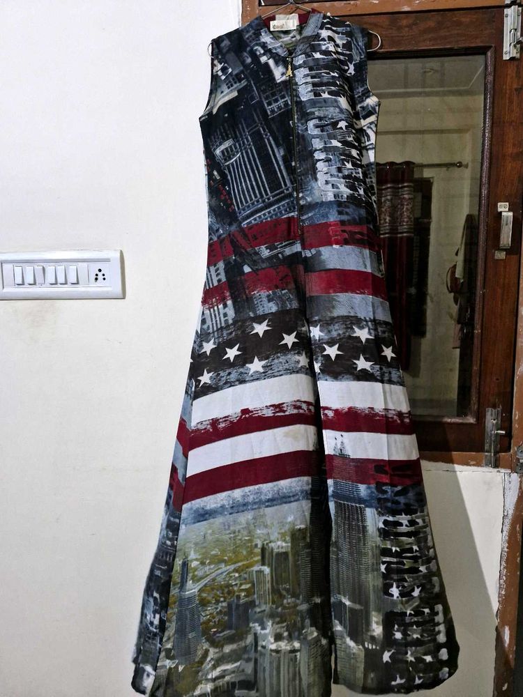 Unique Graphic Print Sleeveless Dress