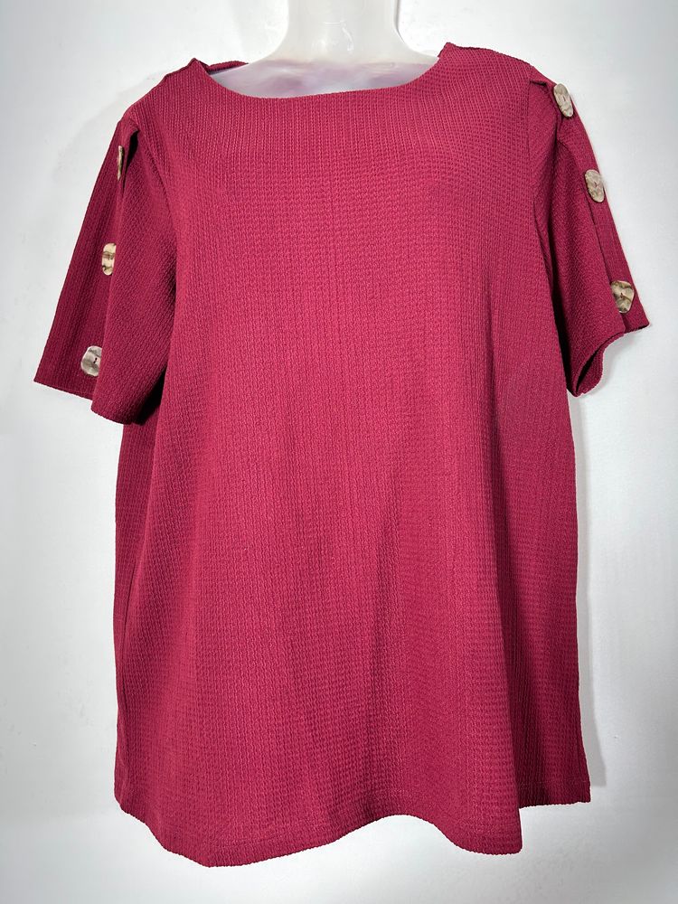 Party Wear Women’s Red Top| Bust 40 Length 2