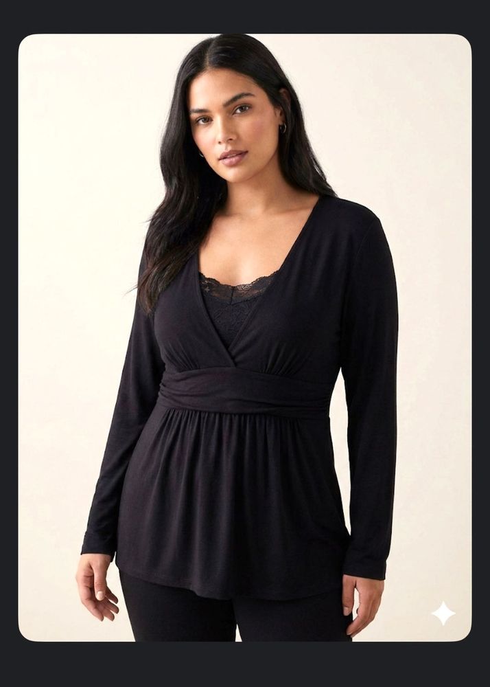 Elegant Black Long Sleeve Top