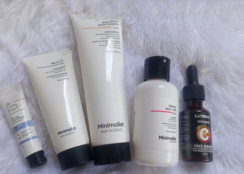 Minimalist skin and hair care