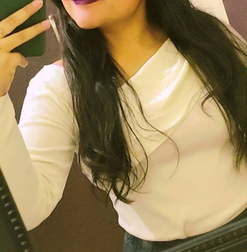 Ribbed White Top