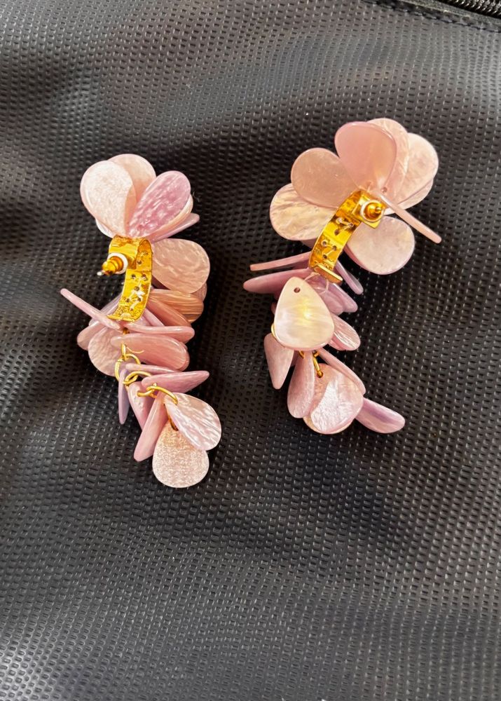 H&amp;M Floral Drop Lavender Earrings