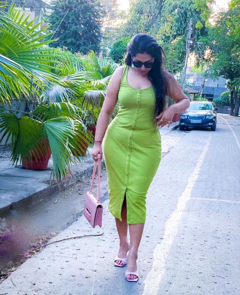 Green Midi Bodycon Dress