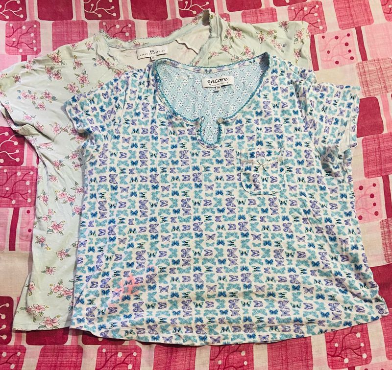 Floral Print Tops (Set of 2) From Thailand