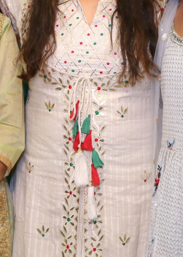 Embroidered Kurti with Tassels