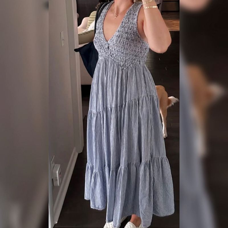 Striped Maxi Dress Size M/L
