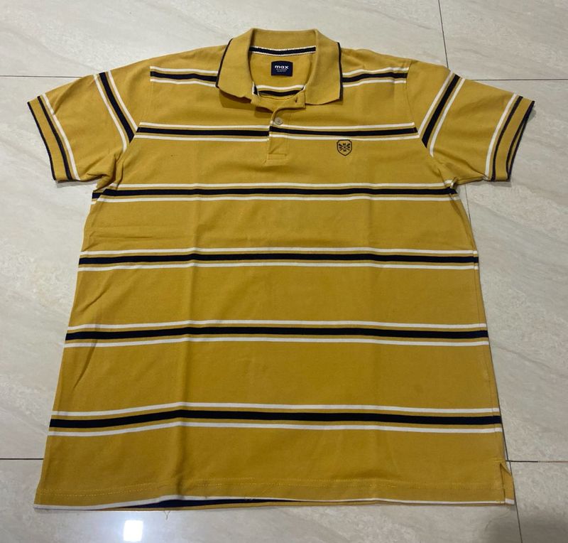 Max Slim fit Stripped Yellow T-shirt💛