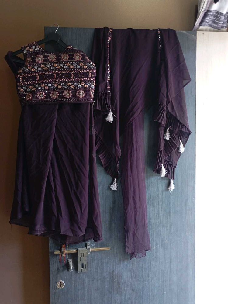 Elegant Purple Kurta Set