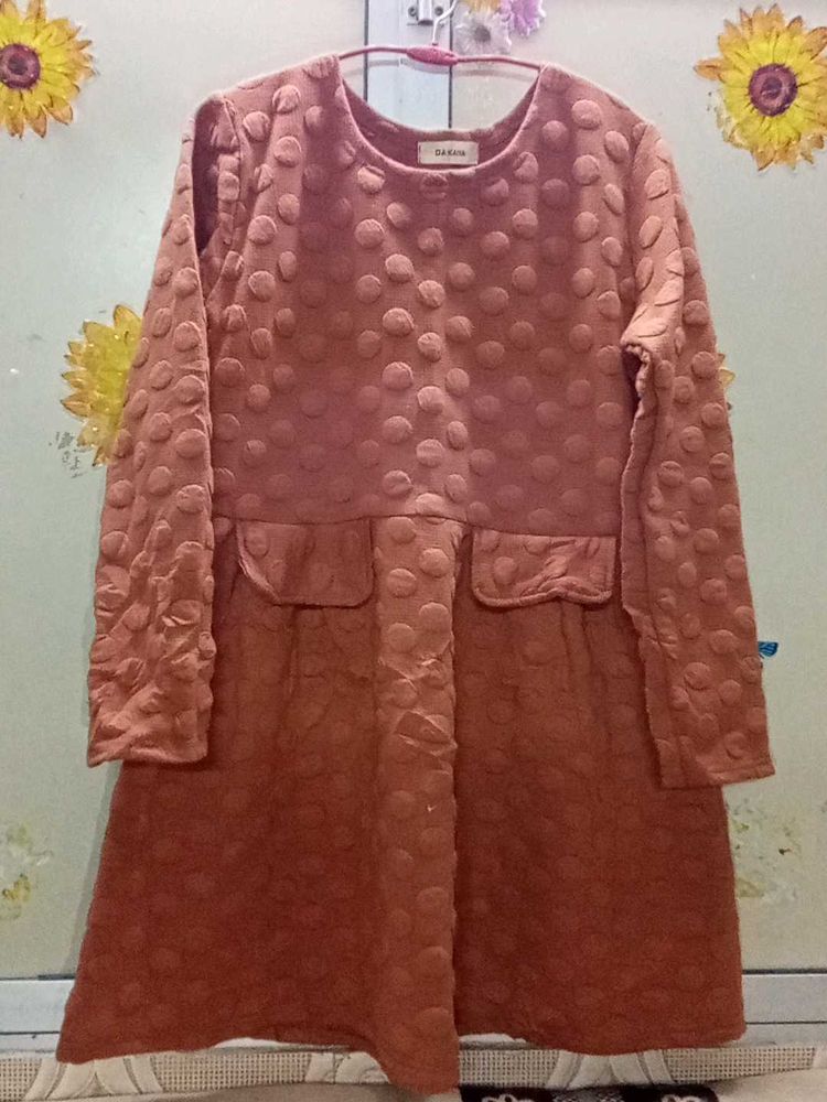 Cute Brown Dot Dress