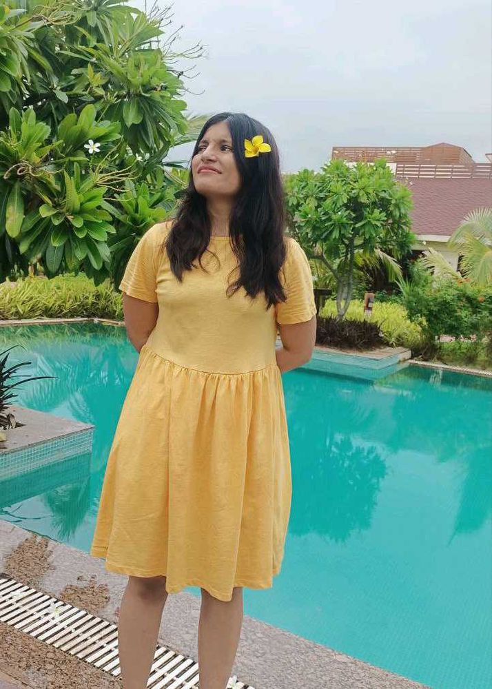 Cute Yellow Casual Sundress