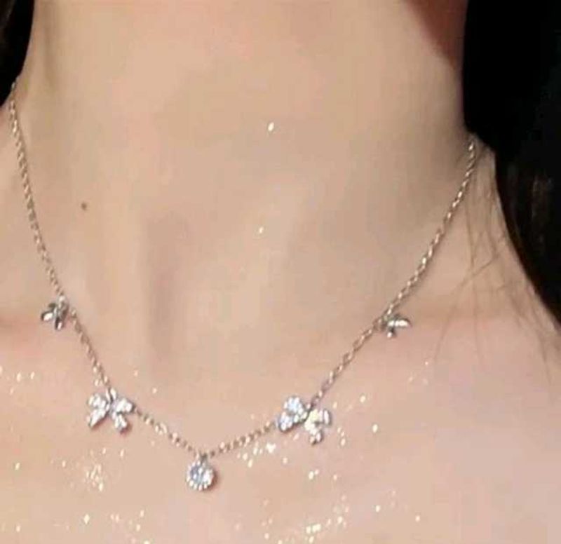 Bow Charm Necklace Anti tarnish