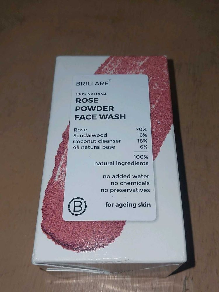 BRILLARE 100% Natural Rose Powder Face Wash