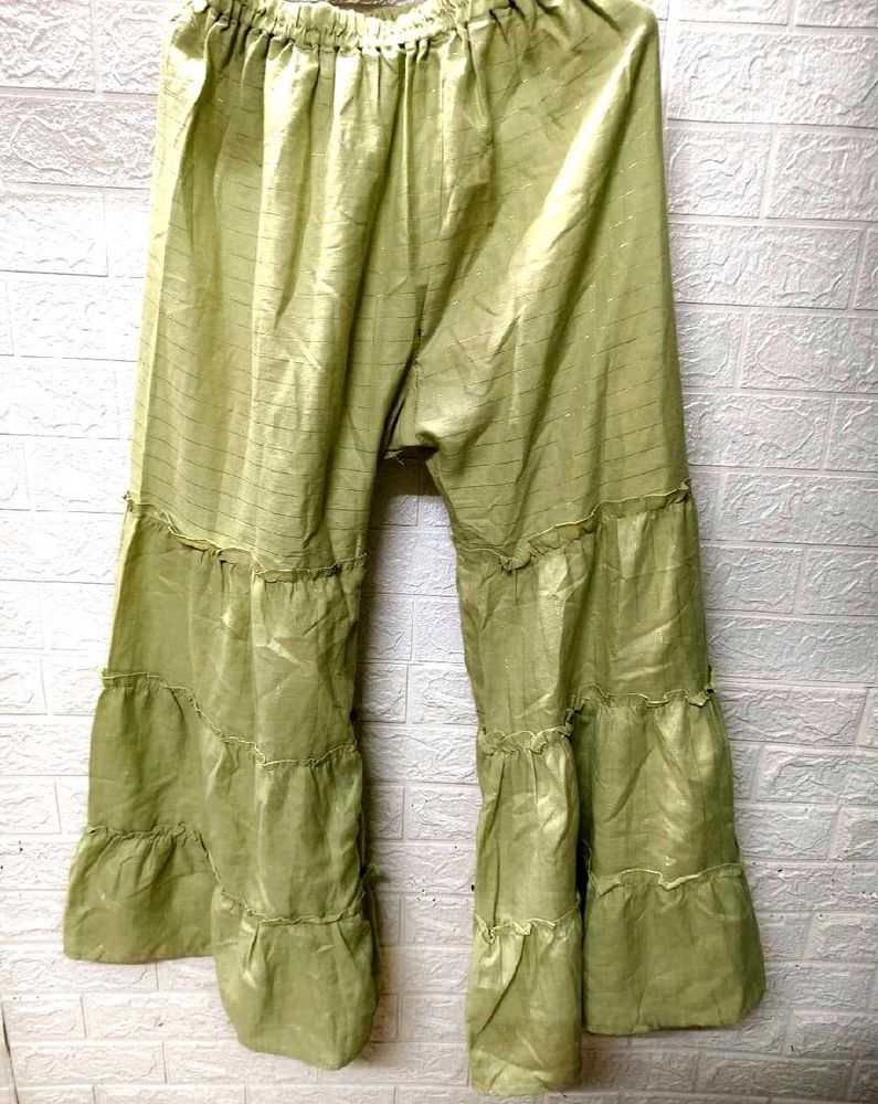 Green Plazzo Pants Free Size